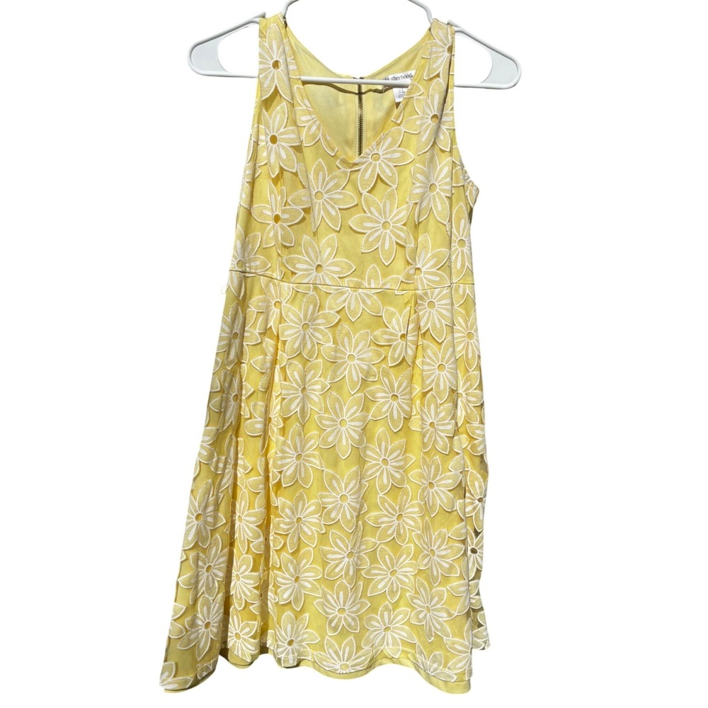 Motherhood Maternity Yellow Floral Dress Sz S Sleeveless Flowy empire‎ A-Line
